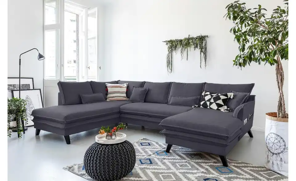 Miuform Wohnlandschaft Charming Charlie mit Schlaffunktion, in Wohnsituation