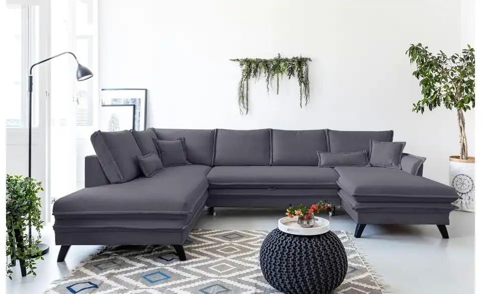 Miuform Wohnlandschaft Charming Charlie mit Schlaffunktion, in Wohnsituation