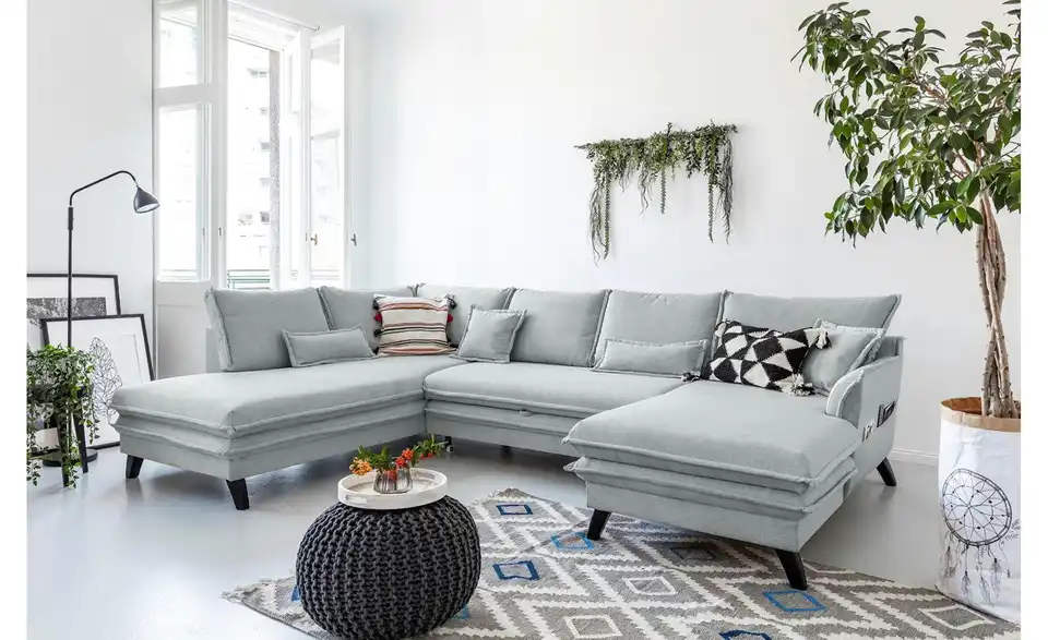 Miuform Wohnlandschaft Charming Charlie mit Schlaffunktion, in Wohnsituation