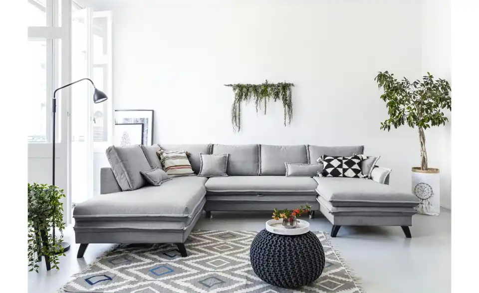 Miuform Wohnlandschaft Charming Charlie mit Schlaffunktion, in Wohnsituation