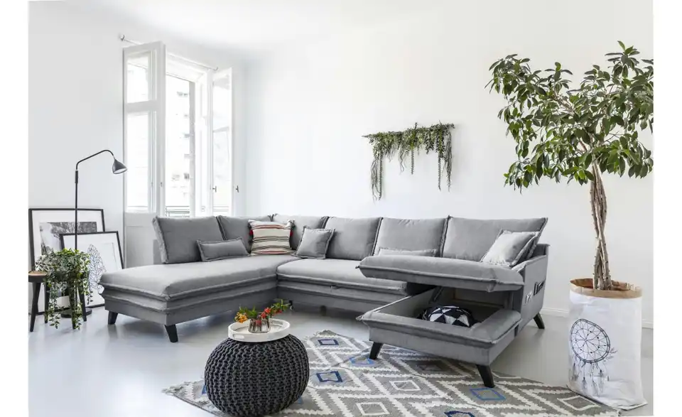 Miuform Wohnlandschaft Charming Charlie mit Schlaffunktion, Funktionsansicht