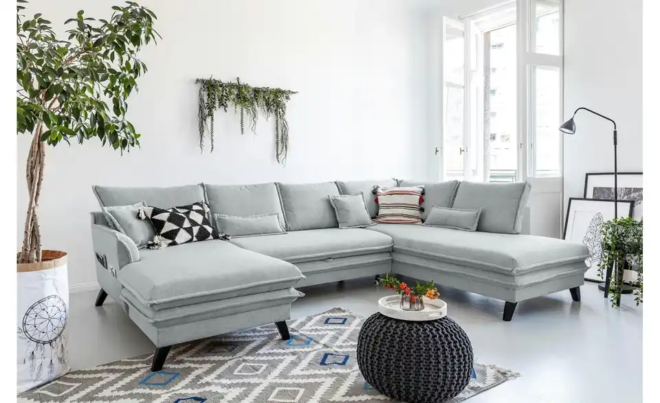 Miuform Wohnlandschaft Charming Charlie mit Schlaffunktion, in Wohnsituation