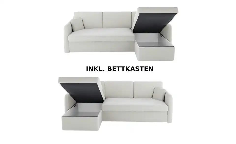 Ecksofa Nuuk mit Schlaffunktion, geöffnet