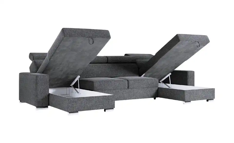 Wohnlandschaft Valencia mit Schlaffunktion, geöffnet