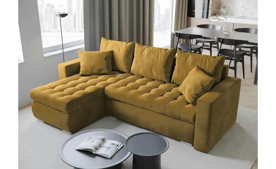 Ecksofa mit Schlaffunktion Luis, in Wohnsituation