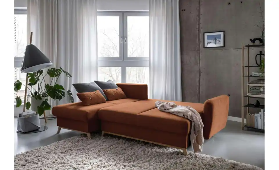 Miuform Ecksofa Scandic Lagom mit Schlaffunktion, Funktionsansicht