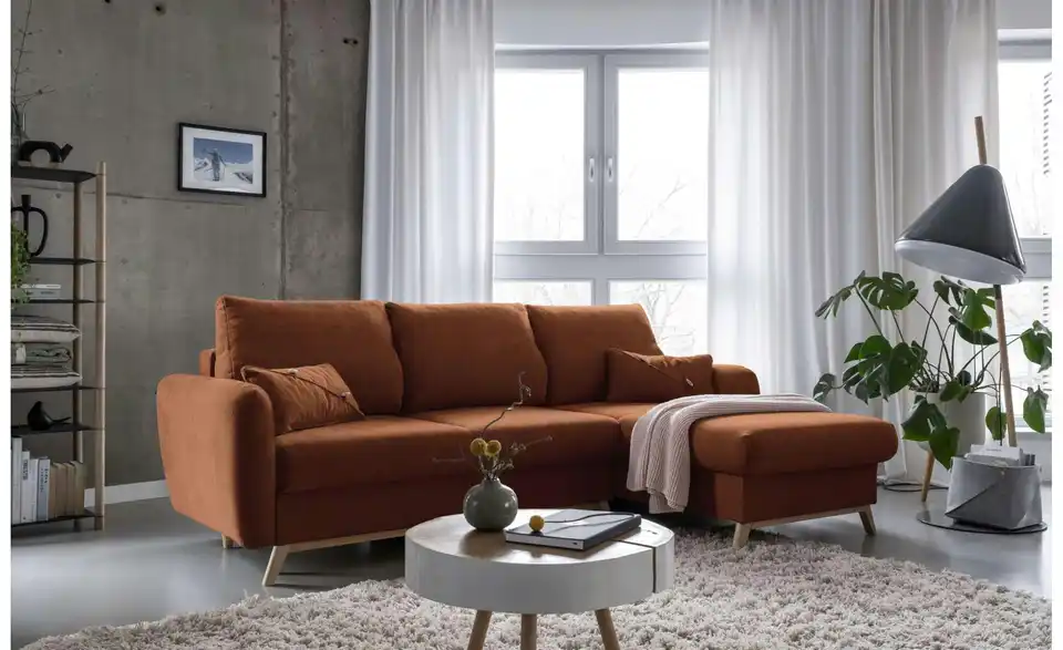 Miuform Ecksofa Scandic Lagom mit Schlaffunktion, in Wohnsituation