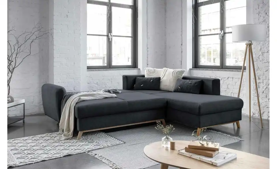 Miuform Ecksofa Scandic Lagom mit Schlaffuntkion, Funktionsansicht