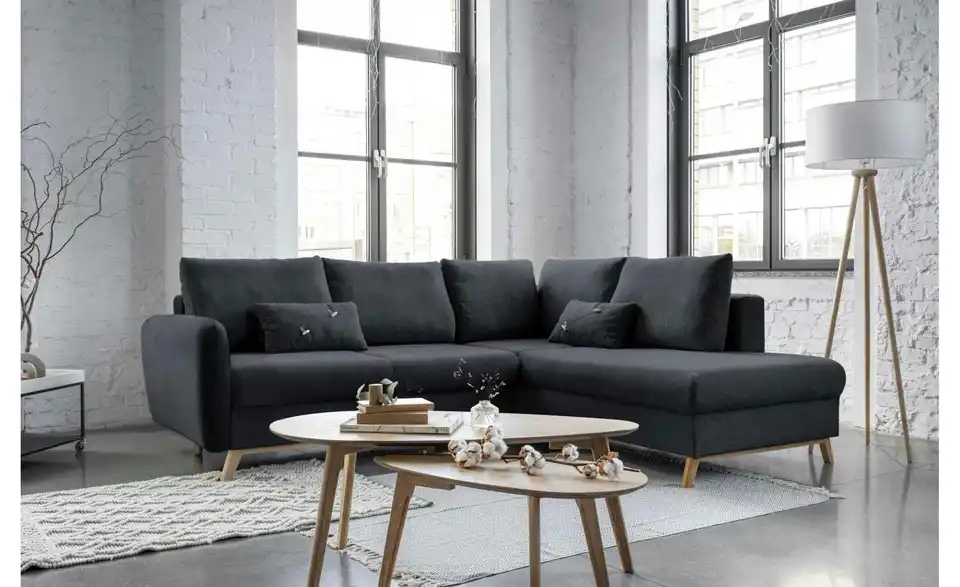 Miuform Ecksofa Scandic Lagom mit Schlaffuntkion, in Wohnsituation