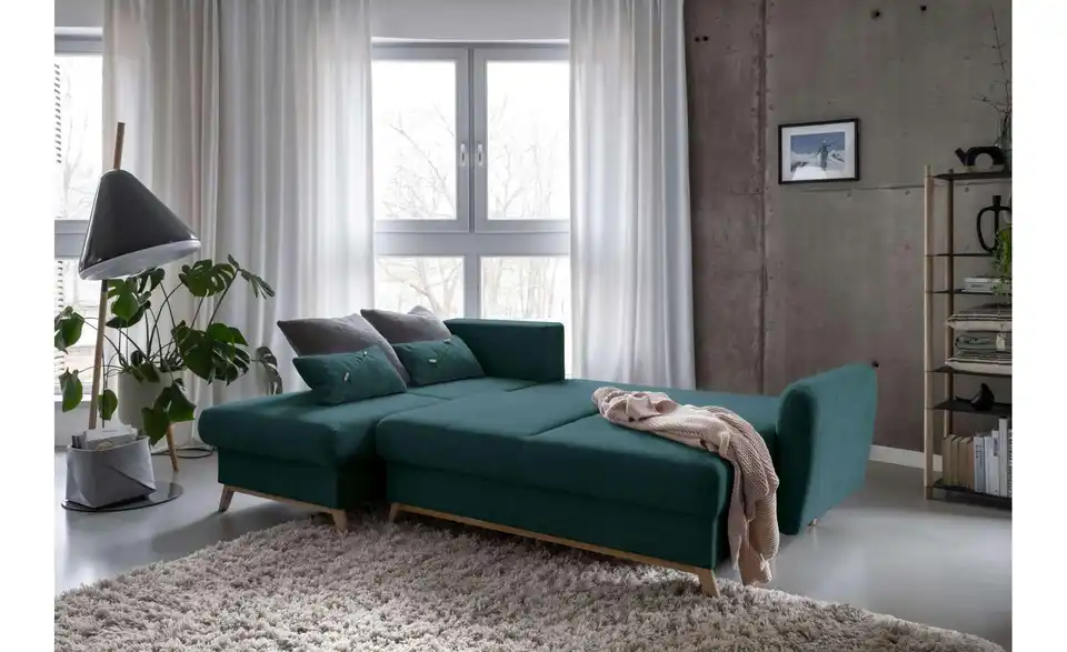 Miuform Ecksofa Scandic Lagom mit Schlaffunktion, Funktionsansicht