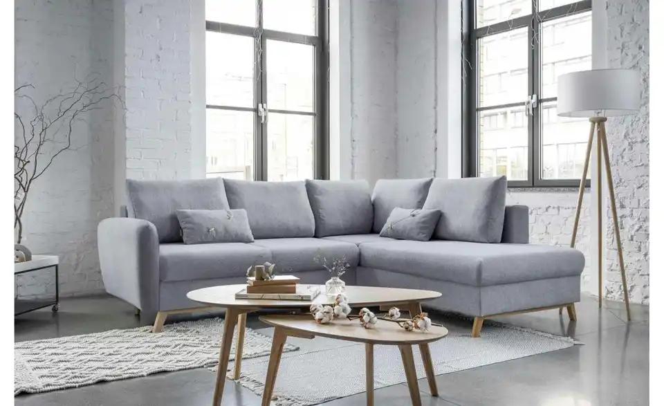 Miuform Ecksofa Scandic Lagom mit Schlaffuntkion, in Wohnsituation