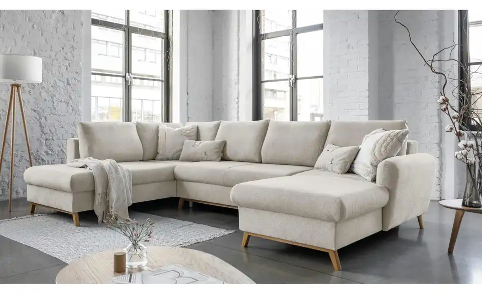 Miuform Wohnlandschaft Scandic Lagom mit Schlaffunktion, in Wohnsituation