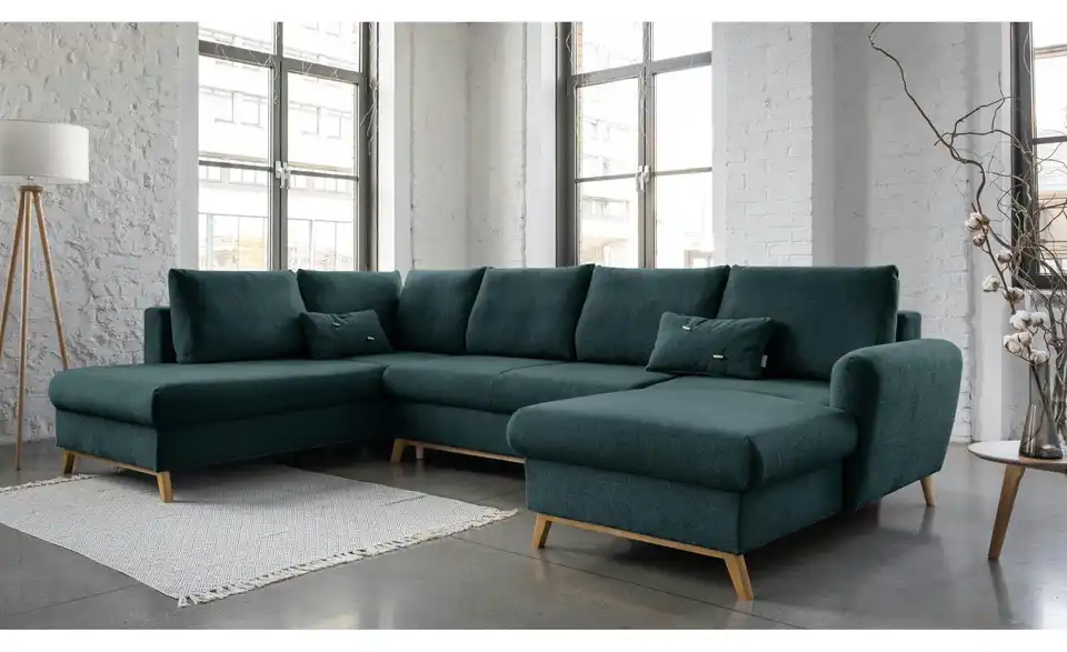 Miuform Wohnlandschaft Scandic Lagom mit Schlaffunktion, in Wohnsituation
