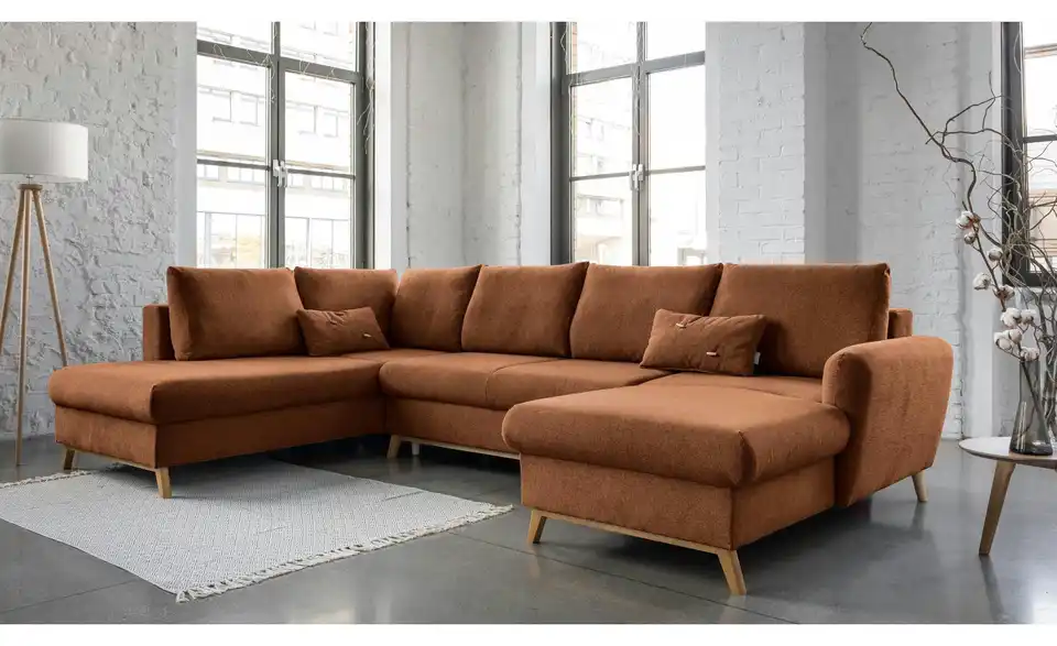 Miuform Wohnlandschaft Scandic Lagom mit Schlaffunktion, in Wohnsituation