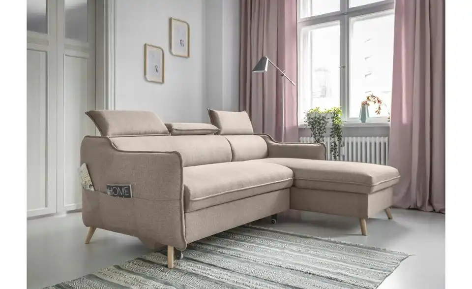 Miuform Ecksofa Sweet Harmony mit Schlaffunktion, in Wohnsituation