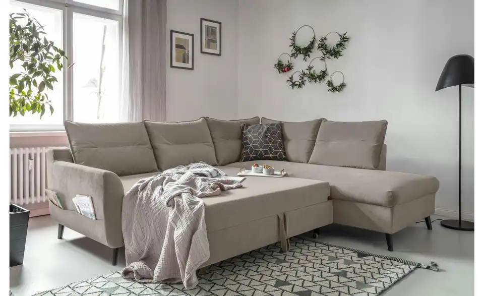 Miuform Ecksofa mit Schlaffunktion, Funktionsansicht