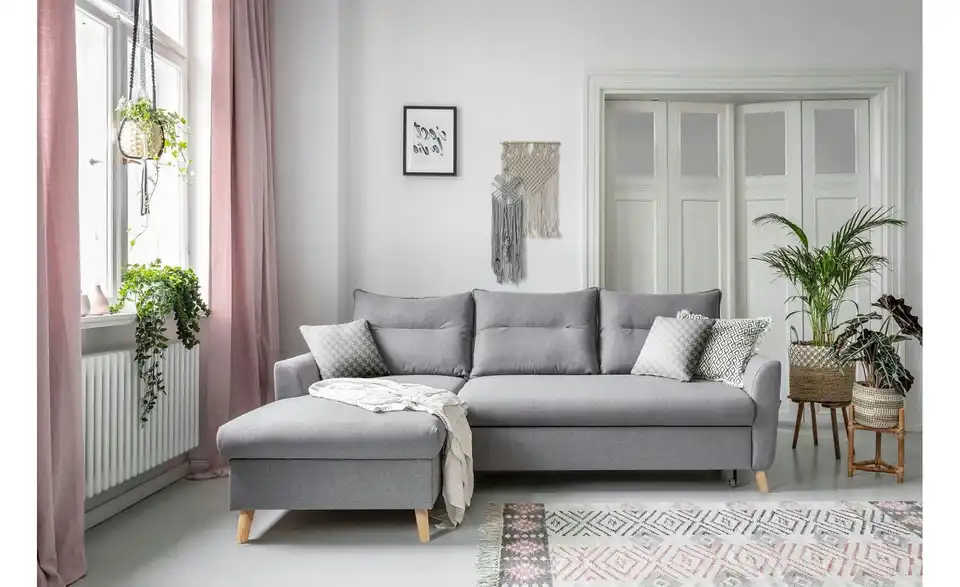 Miuform Ecksofa Stylish Stan mit Schlaffunktion, in Wohnsituation