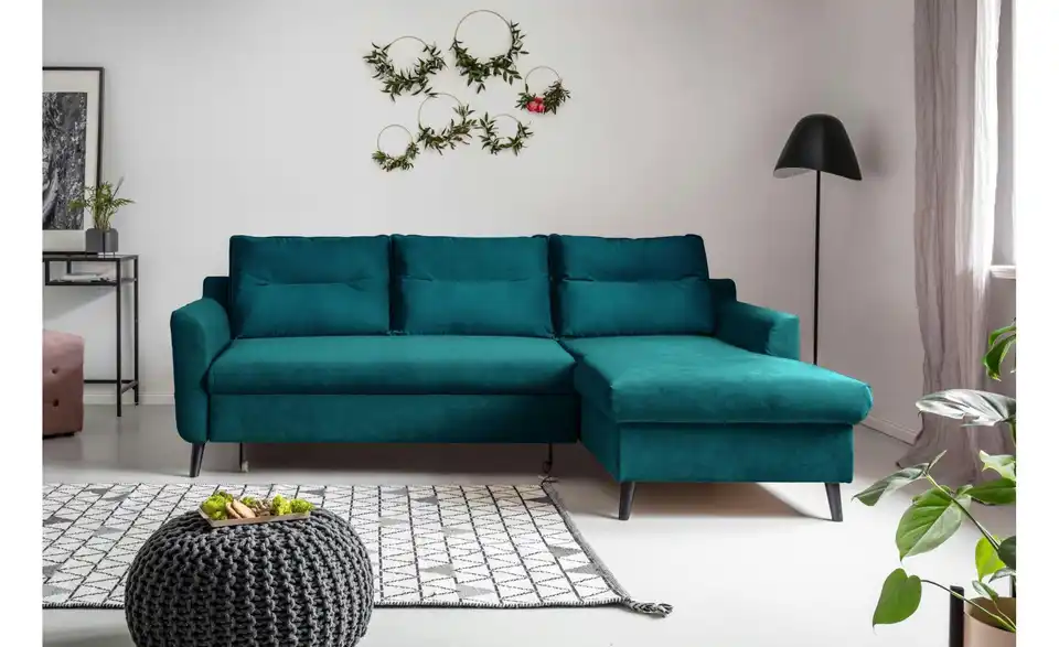 Miuform Ecksofa Stylish Stan mit Schlaffunktion, in Wohnsituation