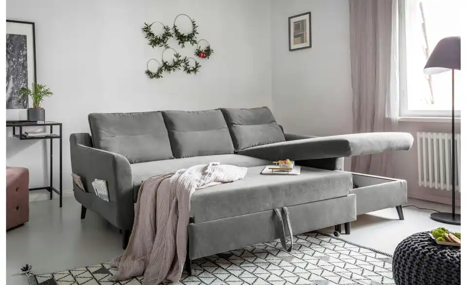 Miuform Ecksofa Stylish Stan mit Schlaffunktion, Funktionsansicht
