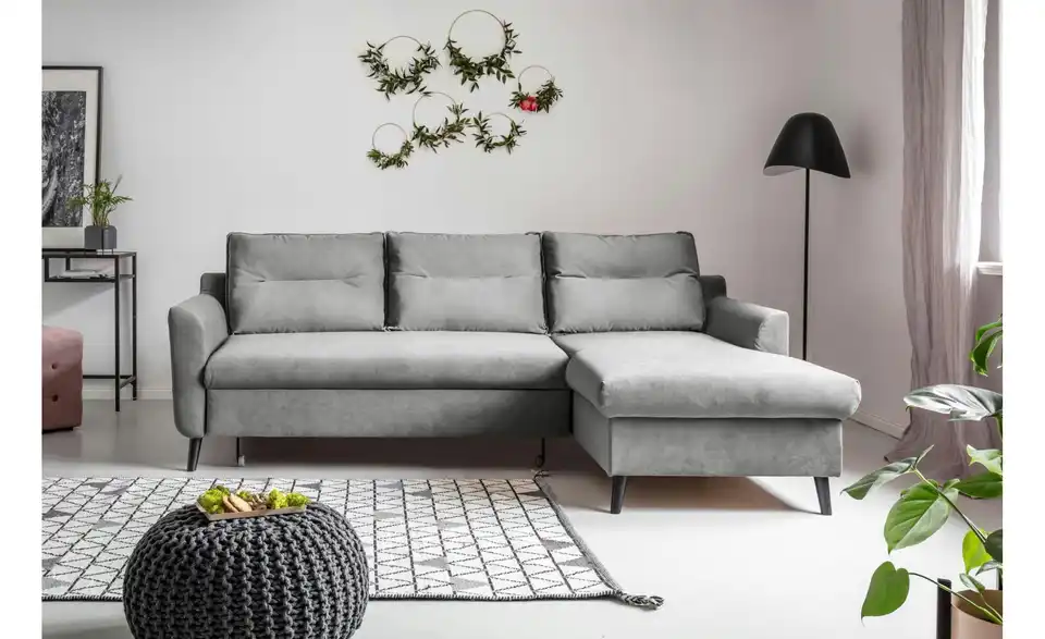 Miuform Ecksofa Stylish Stan mit Schlaffunktion, in Wohnsituation