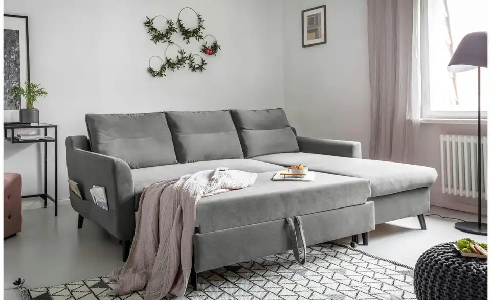 Miuform Ecksofa Stylish Stan mit Schlaffunktion, in Wohnsituation
