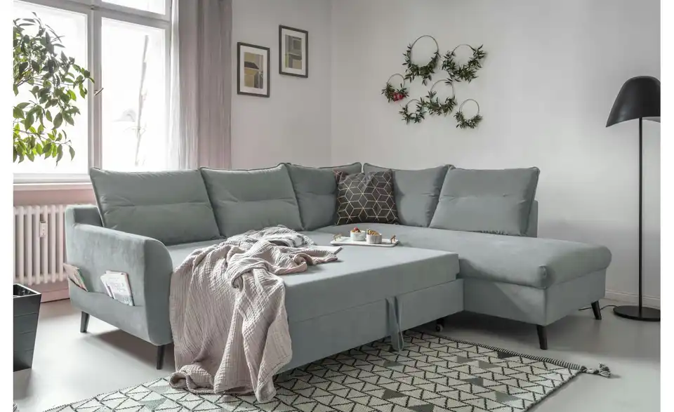 Miuform Ecksofa mit Schlaffunktion, Funktionsansicht