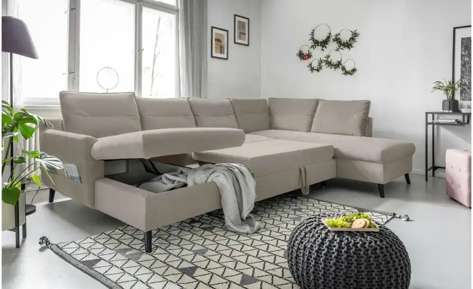 Miuform Wohnlandschaft Stylish Stan mit Schlaffunktion, Funktionsansicht
