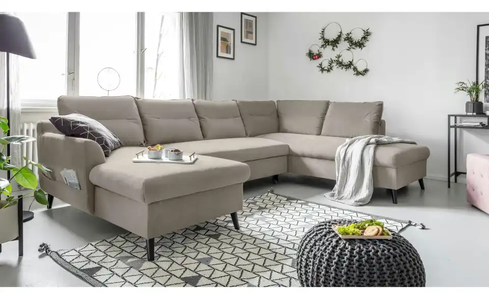 Miuform Wohnlandschaft Stylish Stan mit Schlaffunktion, in Wohnsituation