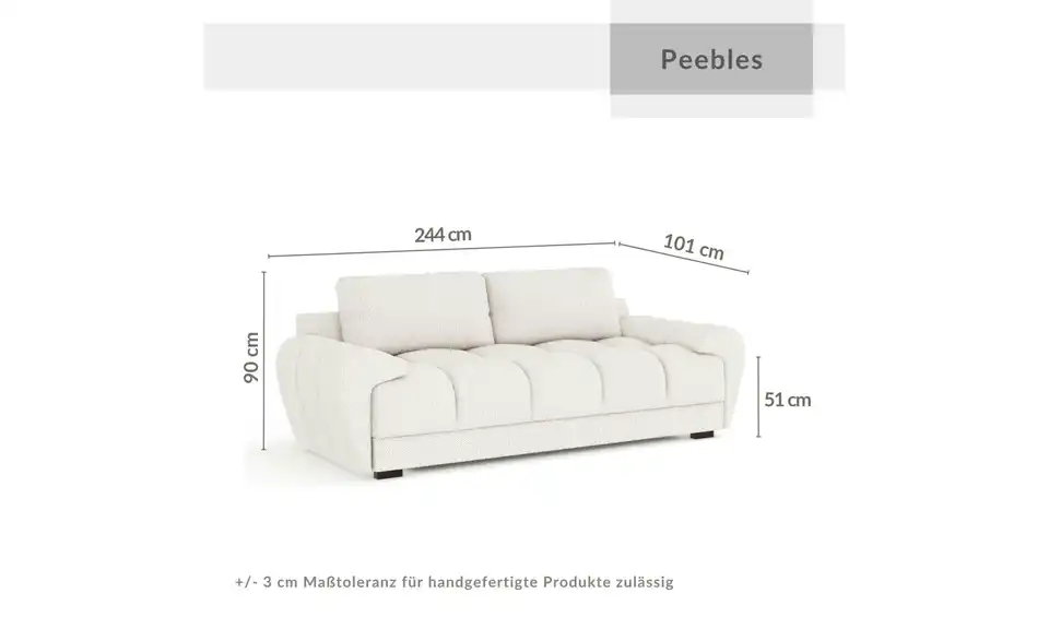 Einzelsofa, Bemaßung