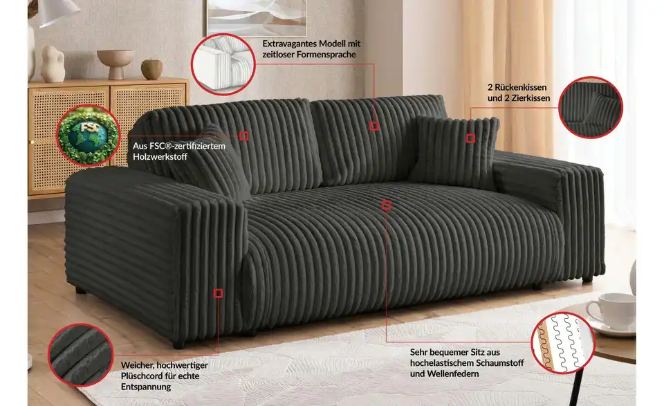 S-STYLE Einzelsofa Mollis, Bild mit Text