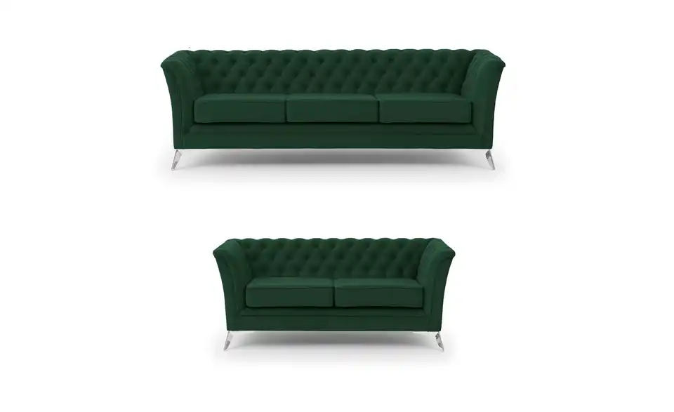 Chesterfield Polstergarnitur 3+2 Wilhelm, Frontansicht