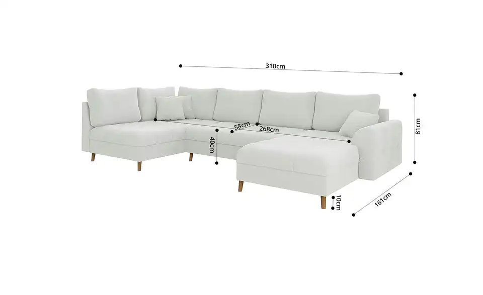 Wohnlandschaft Lars, Bemaßung