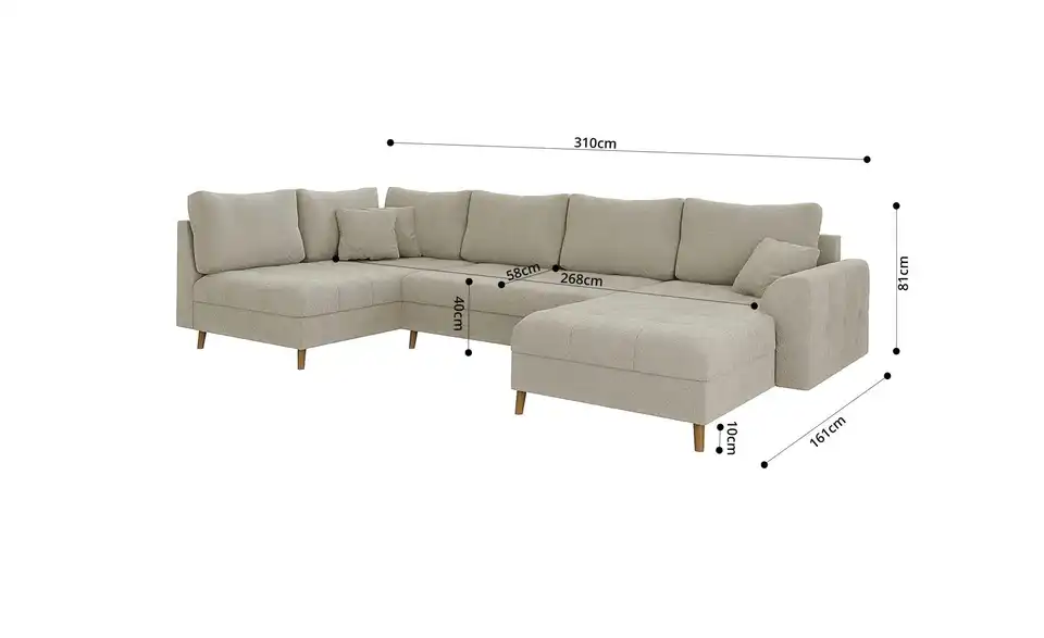 Wohnlandschaft Lars, Bemaßung