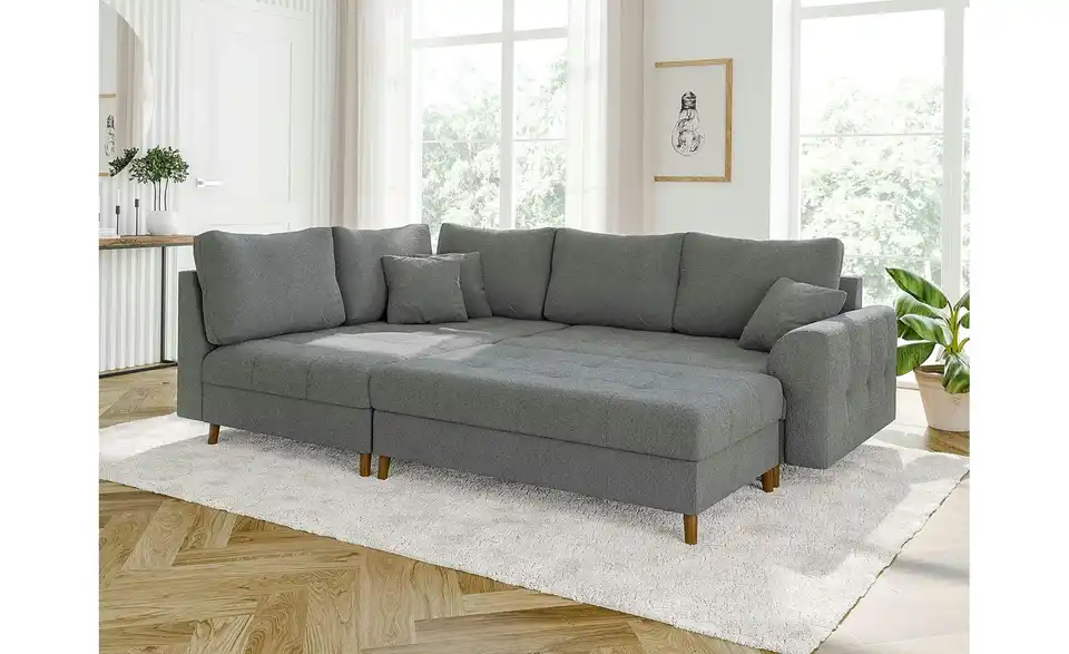 Ecksofa mit Hocker Lars, in Wohnsituation