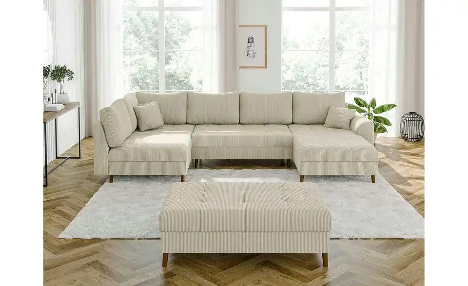 Wohnlandschaft mit Hocker Maya, in Wohnsituation