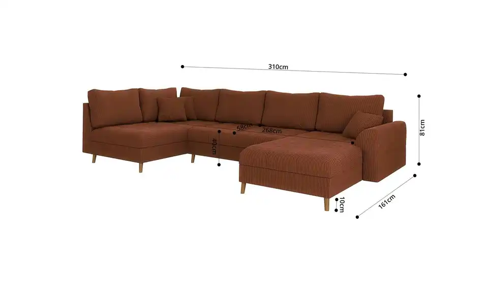 Wohnlandschaft Maya, Bemaßung