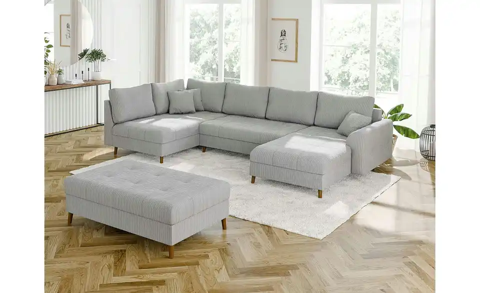 Wohnlandschaft mit Hocker Maya, in Wohnsituation