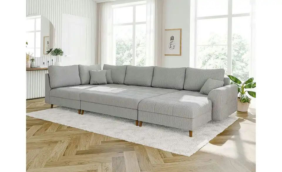 Wohnlandschaft mit Hocker Maya, in Wohnsituation