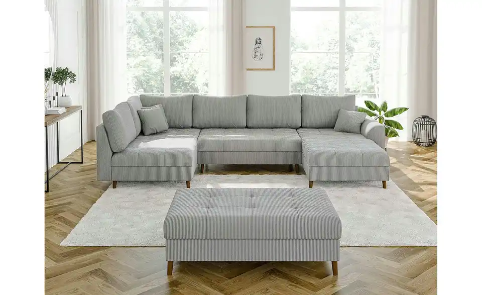 Wohnlandschaft mit Hocker Maya, in Wohnsituation