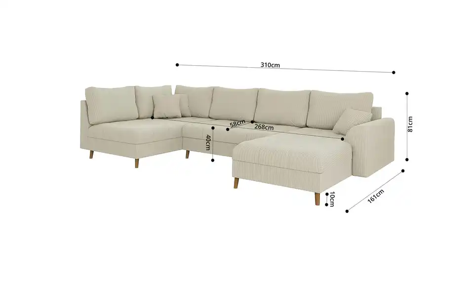 Wohnlandschaft Maya, Bemaßung