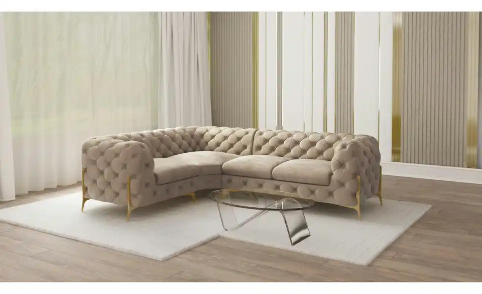 Chesterfield Ecksofa Natalie, in Wohnsituation