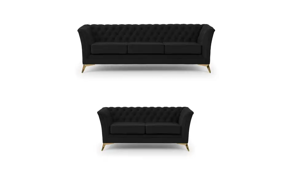 Chesterfield Polstergarnitur 3+2 Wilhelm, Frontansicht