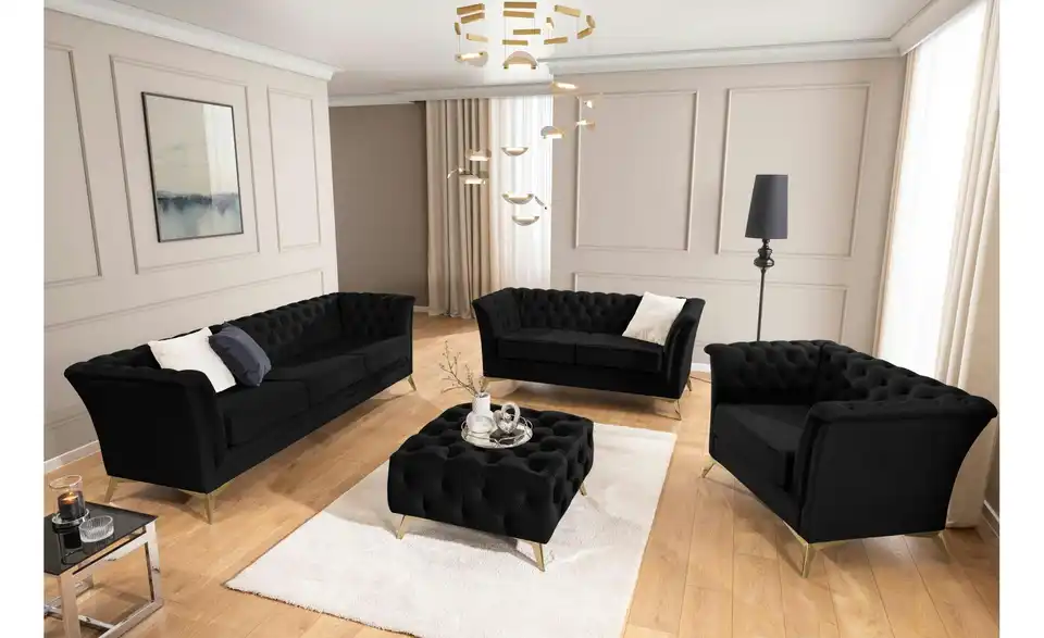 Chesterfield Polstergarnitur 3+2 Wilhelm, in Wohnsituation