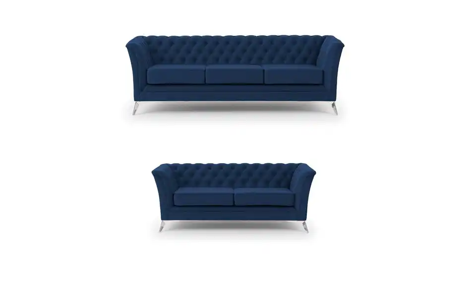 Chesterfield Polstergarnitur 3+2 Wilhelm, Frontansicht