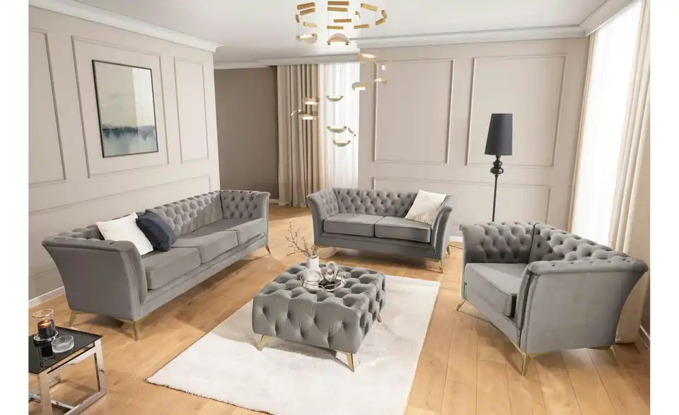 Chesterfield Polstergarnitur 3+2 Wilhelm, in Wohnsituation