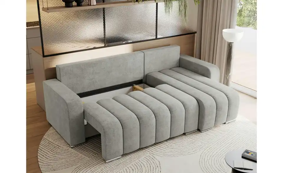 Ecksofa Hellgrau, Funktionsansicht