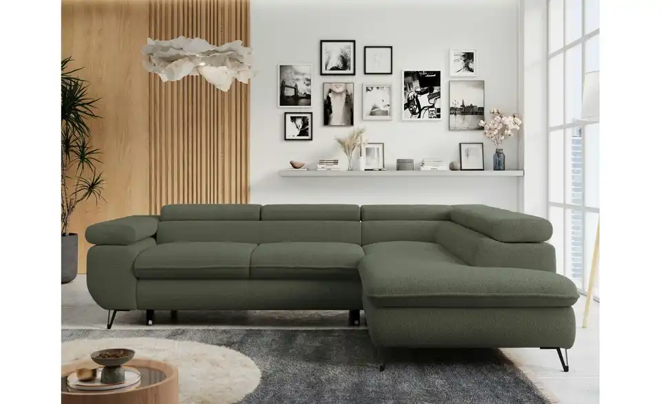 Ecksofa Grün, in Wohnsituation