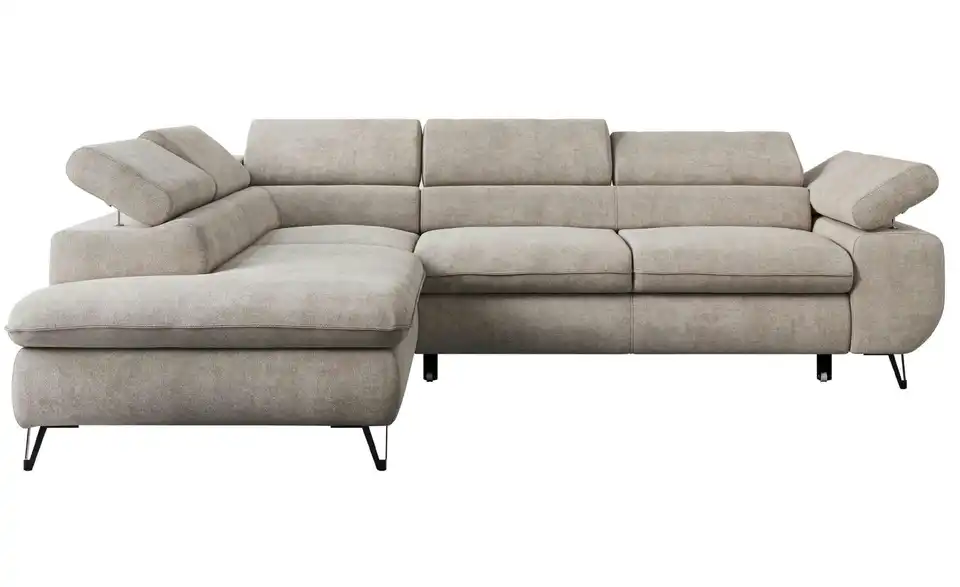 Ecksofa Beige, Frontansicht