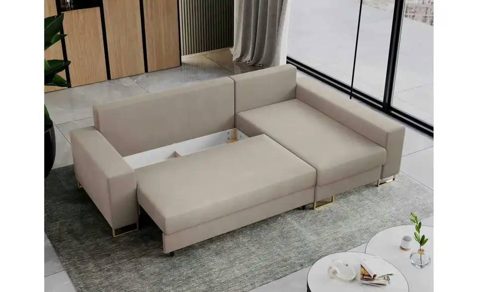 Ecksofa Beige, Funktionsansicht