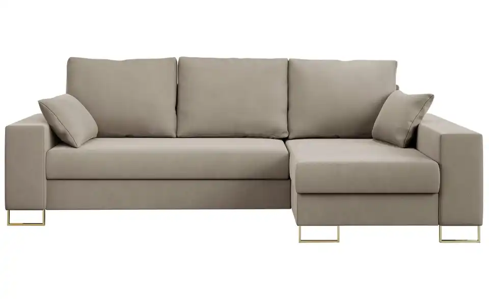 Ecksofa Beige, Frontansicht
